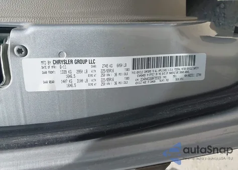 2011 Dodge Grand Caravan Express из США, поврежденный, VIN 2D4RN4DG6BR795929